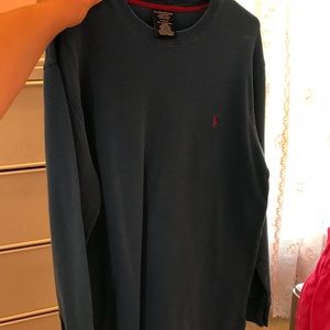 Long sleeve Polo Ralph Lauren BLUE thermal shirt